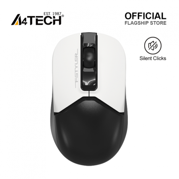 A4 TECH FG12S PANDA (Siyah-Beyaz) FSTYLER  2,4Ghz Kablosuz, Sessiz Optik Mouse, 10-15Metre, 3 Buton, Nano Alıcı