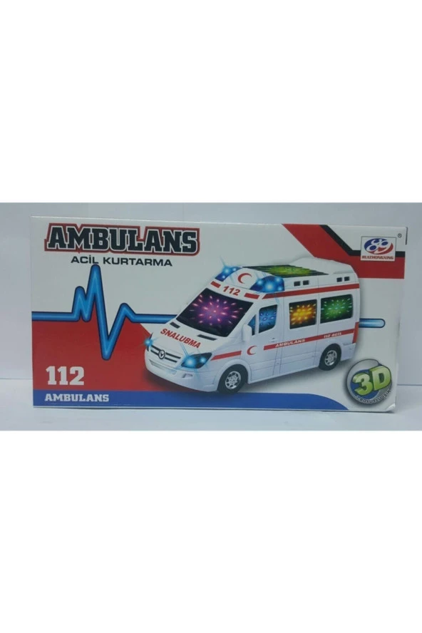 Işıklı Müzikli Büyük Boy Ambulans - 3