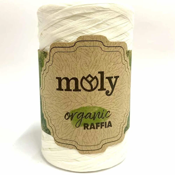 Moly Organik Rafya İpi ( 100 Gram ) Beyaz