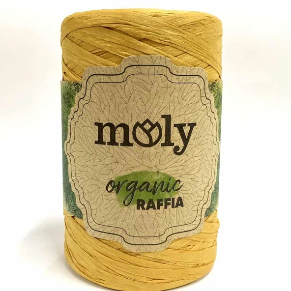 Moly Organik Rafya İpi ( 100 Gram ) Hardal 04