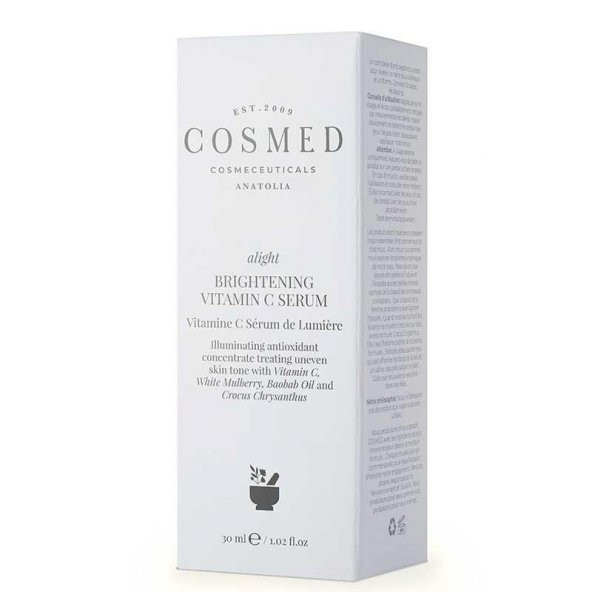 COSMED Alight Brightening Vitamin C Serum - Aydınlatıcı Etkili C Vitamini Serum- Cilt Tonu Eşitleyici 30 ml