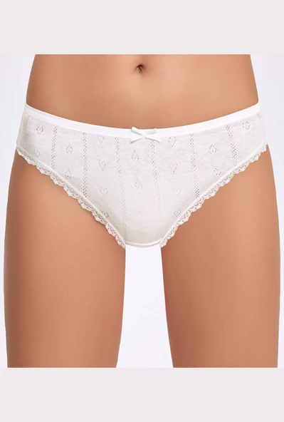 Jakarlı ( Transferli Ribana ) Kadın Bikini Külot   5 Adet - 1