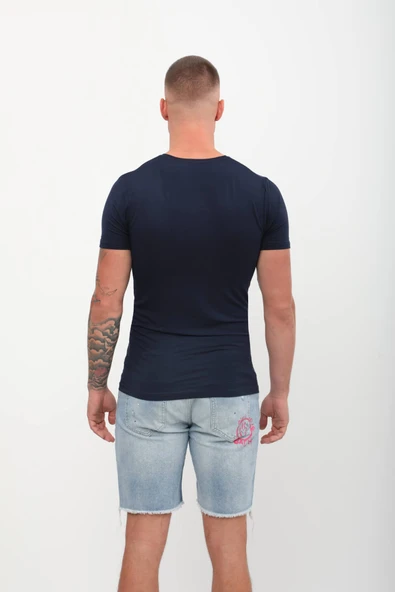 Bisiklet Yaka Basic Tişört Siyah - 5