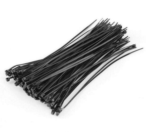 Plastik Kablo Bağı Siyah 250x3,6mm (100Adet) ürün görseli