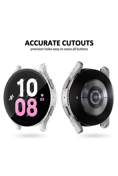 Samsung Galaxy Watch 5 Pro (sm-r920) Ile Uyumlu Tam Kapatan Çerceve Pc Kasa Koruma Gard Çerçeve - Resim 2