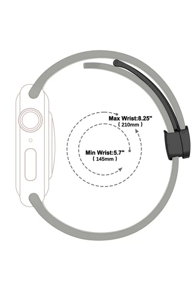 Apple Watch 5 ile uyumlu Kordon 44mm Katlanabilir Mıktanıslı Tokalı Ethereal Spor Kayış Kordon - Resim 2