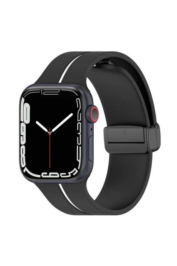 Apple Watch 6 Ile Uyumlu 42-44mm Katlanabilir Mıktanıslı Tokalı Infatuation Spor Kayış ürün görseli