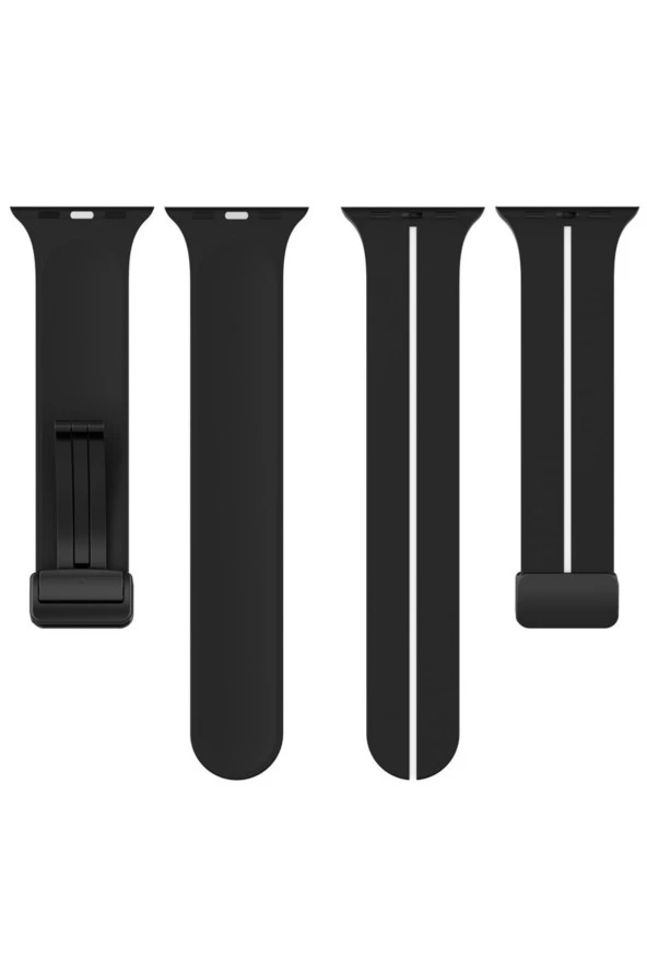 Apple Watch 6 Ile Uyumlu 42-44mm Katlanabilir Mıktanıslı Tokalı Infatuation Spor Kayış - Resim 5