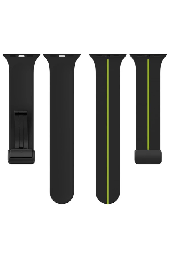 Apple Watch 6 Ile Uyumlu 42-44mm Katlanabilir Mıktanıslı Tokalı Infatuation Spor Kayış - Resim 5