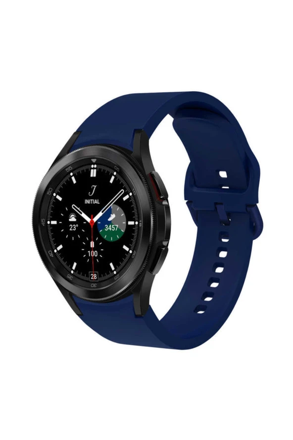 Galaxy Watch 5 Pro Ile Uyumlu 10 Kademeli Colorfull Esnek Spor Silikon Kordon Petrol Mavi ürün görseli