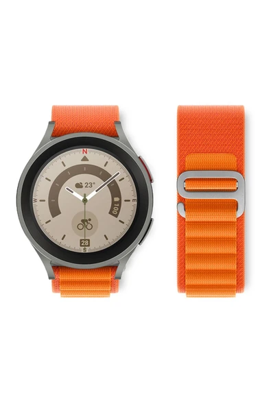 Galaxy Watch Active 2 Ile Uyumlu 42mm Kordon Kumaş Kaliteli Yedek Saat Kordonu Çift Katmanlı Kayış - 4
