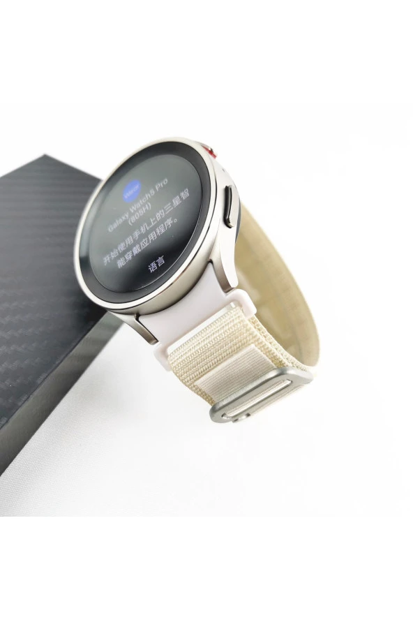 Galaxy Watch Active 2 Ile Uyumlu 42mm Kordon Kumaş Kaliteli Yedek Saat Kordonu Çift Katmanlı Kayış - 5
