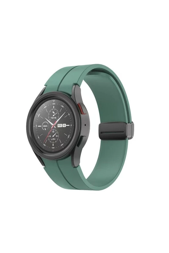 Galaxy Watch 5 Ile Uyumlu Kayış Katlanabilir Tokalı Single Line Sm-r915f 44mm Kordon Pembe - Resim 5