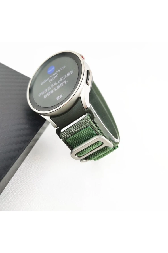 Galaxy Watch Active 2 Ile Uyumlu 42mm Kordon Kumaş Kaliteli Yedek Saat Kordonu Çift Katmanlı Kayış - 3