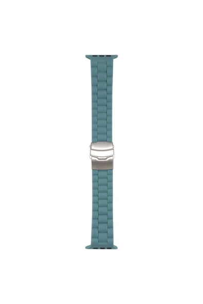 Apple Watch 3 Ile Uyumlu Kordon 38-40mm Metal Toka Delikli Ayarlanabilir Panoply Silikon Kayış - 2