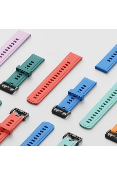 Huawei Honor Magic 2 Ile Uyumlu Kordon (46 mm) Solid Color Spor Kayış Termoplastik Ent Kaliteli Lila - Resim 2