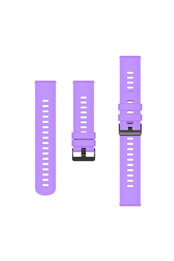 Gear S3 (sm-r770) Ile Uyumlu Kordon Solid Color Spor Kayış Termoplastik Ent Kaliteli Lila - Resim 3
