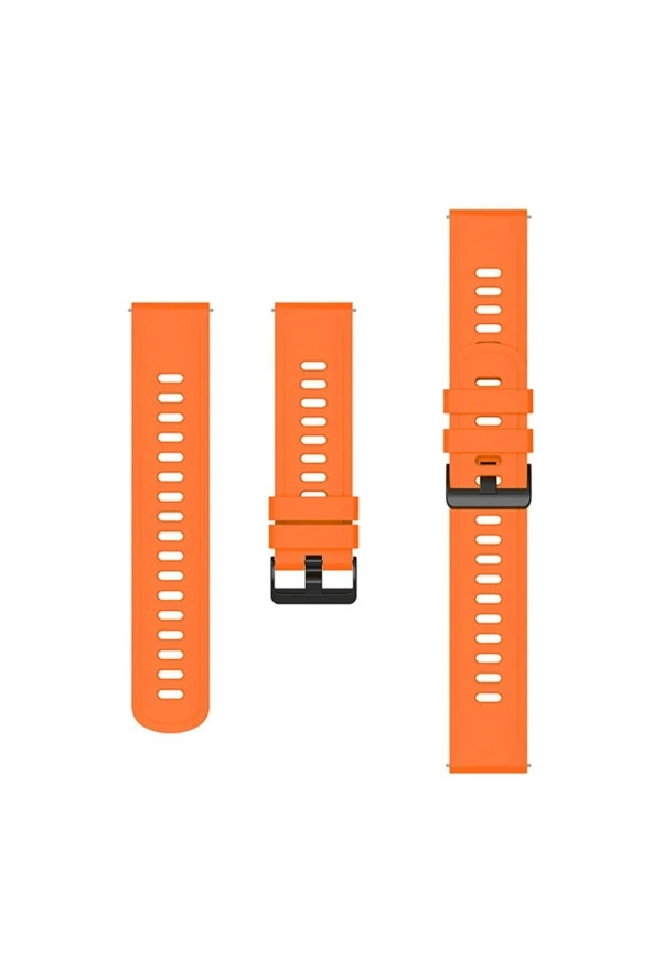 Galaxy Watch 3 Ile Uyumlu Kordon (45mm) Solid Color Spor Kayış Termoplastik Ent Kaliteli Turuncu - Resim 3