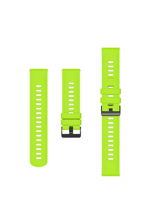 Gear S2 (sm-r720) Ile Uyumlu Kordon Solid Color Spor Kayış Termoplastik Ent Kaliteli Fıstık Yeşil - Resim 3