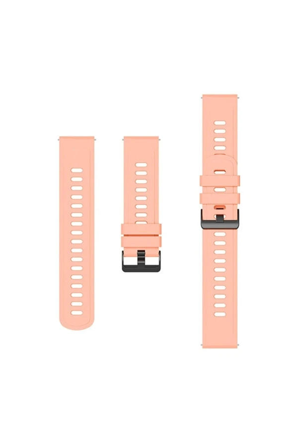 Galaxy Watch S4 Ile Uyumlu Kordon 46 Mm Solid Color Spor Kayış Termoplastik Ent Kaliteli Açık Pembe - Resim 3