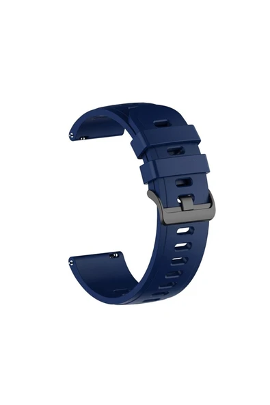 Galaxy Watch S4 Ile Uyumlu Kordon 46 Mm Solid Color Spor Kayış Termoplastik Ent Kaliteli Lacivert - Resim 2