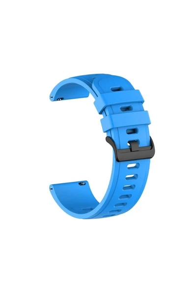 Galaxy Watch S4 Ile Uyumlu Kordon 42 Mm Solid Color Spor Kayış Termoplastik Ent Kaliteli Mavi - 2