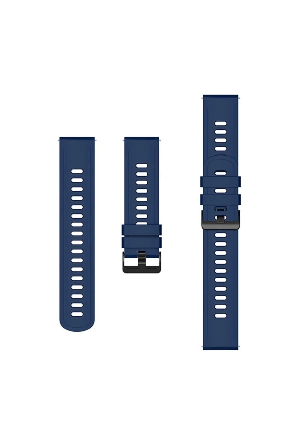 Galaxy Watch S4 Ile Uyumlu Kordon 46 Mm Solid Color Spor Kayış Termoplastik Ent Kaliteli Lacivert - Resim 3