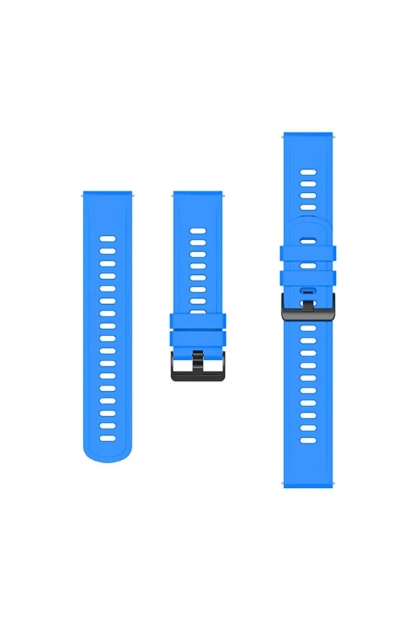 Gear S3 (sm-r770) Ile Uyumlu Kordon Solid Color Spor Kayış Termoplastik Ent Kaliteli Mavi - Resim 3