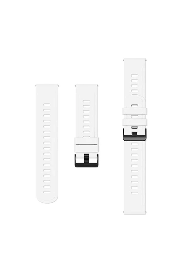 Amazfit Pace Ile Uyumlu Kordon Solid Color Spor Kayış Termoplastik Ent Kaliteli Beyaz - 3