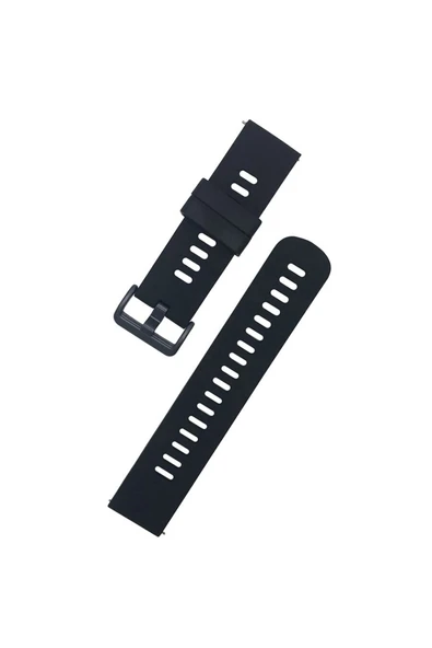 Gear S2 (sm-r720) Ile Uyumlu Kordon Solid Color Spor Kayış Termoplastik Ent Kaliteli Siyah - 6