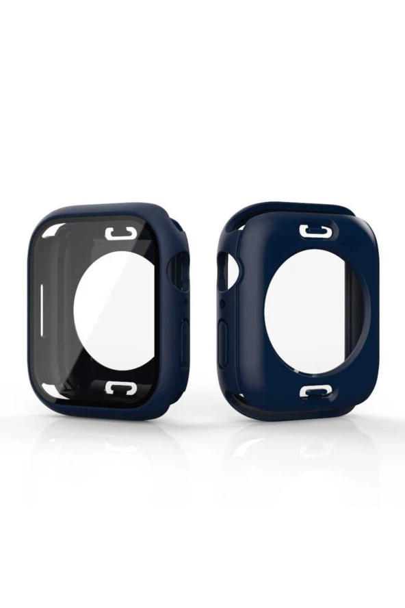 Apple Watch Ile Uyumlu 40mm 360 Derece Korumalı Kasa Ve Ekran Koruma Sempiternal Watch Gard Lacivert - 4