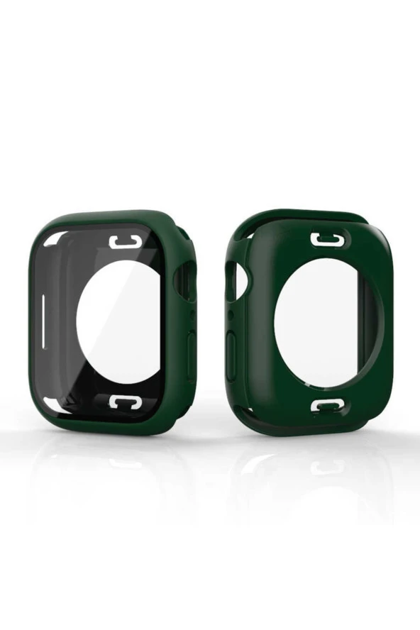 Apple Watch Ile Uyumlu 38mm 360 Derece Korumalı Kasa Ve Ekran Koruma Sempiternal Watch Gard K.yeşil