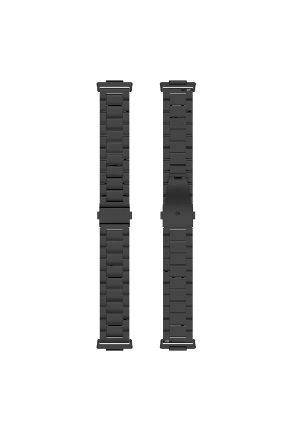 Huawei Watch Fit 2 Ile Uyumlu Metal Tasarımlı Paslanmaz Çelik Imbrication Akıllı Saat Kordunu Siyah - Resim 3