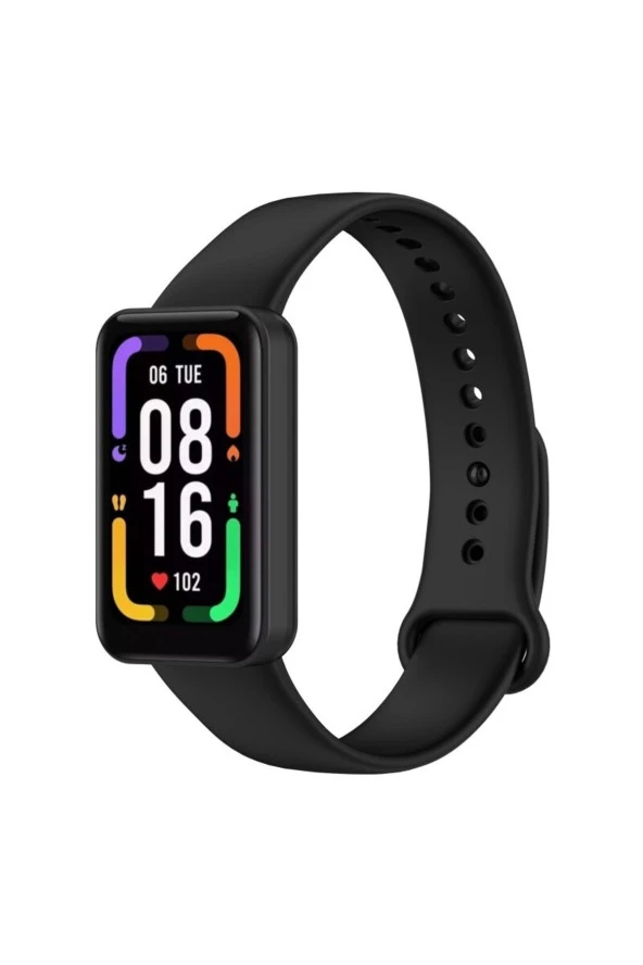 Xiaomi Redmi Smart Band Pro Ile Uyumlu Saat Kayışı Ent Kaliteli Spor Saat Termoplastik Siyah