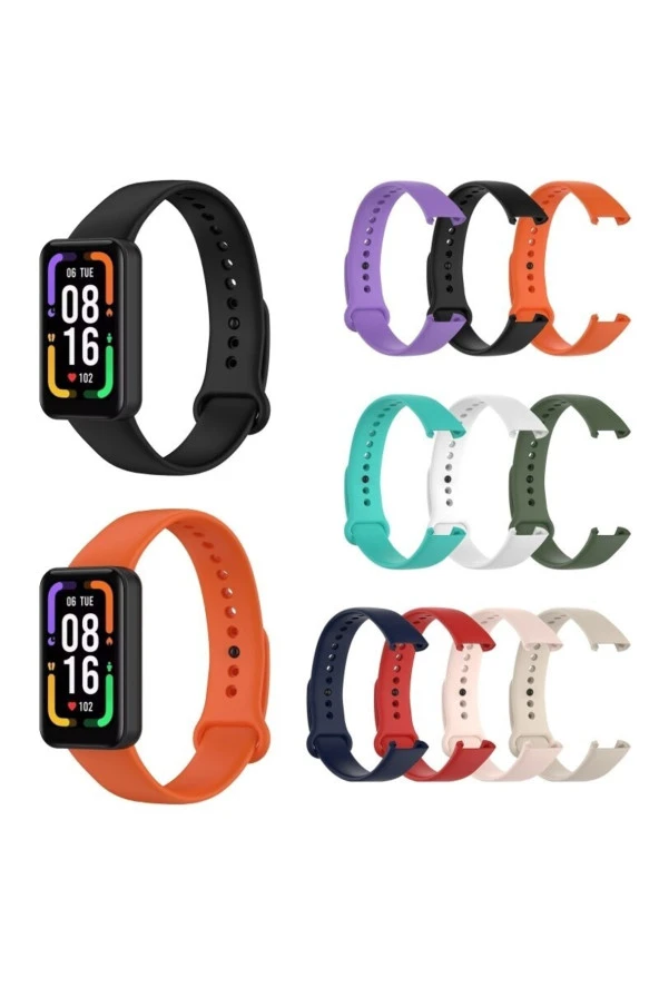 Xiaomi Redmi Smart Band Pro Ile Uyumlu Saat Kayışı Ent Kaliteli Spor Saat Termoplastik Siyah - Resim 4