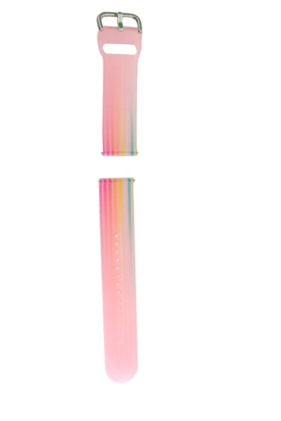 Xiaomi Mi Watch Color Ile Uyumlu Kayış Renkli Desenli Erstwhile Kordon Rainbow Pink - Resim 2