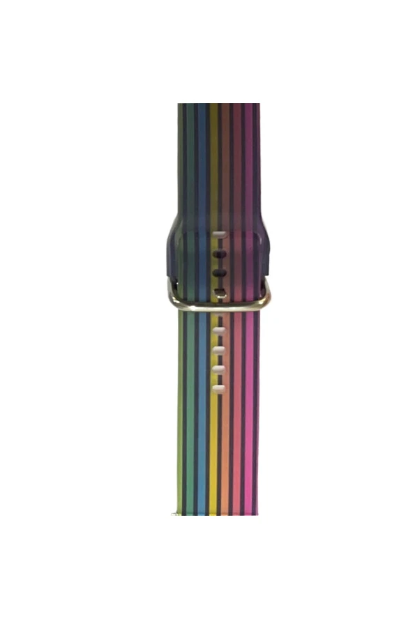 Xiaomi Amazfit Gtr 47mm Uyumlu Kayış Renkli Desenli Erstwhile Kordon Rainbow