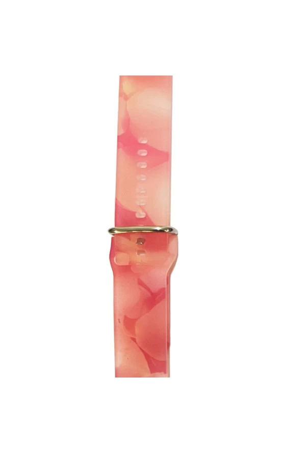 Xiaomi Mi Watch Color Ile Uyumlu Kayış Renkli Desenli Erstwhile Kordon Gül