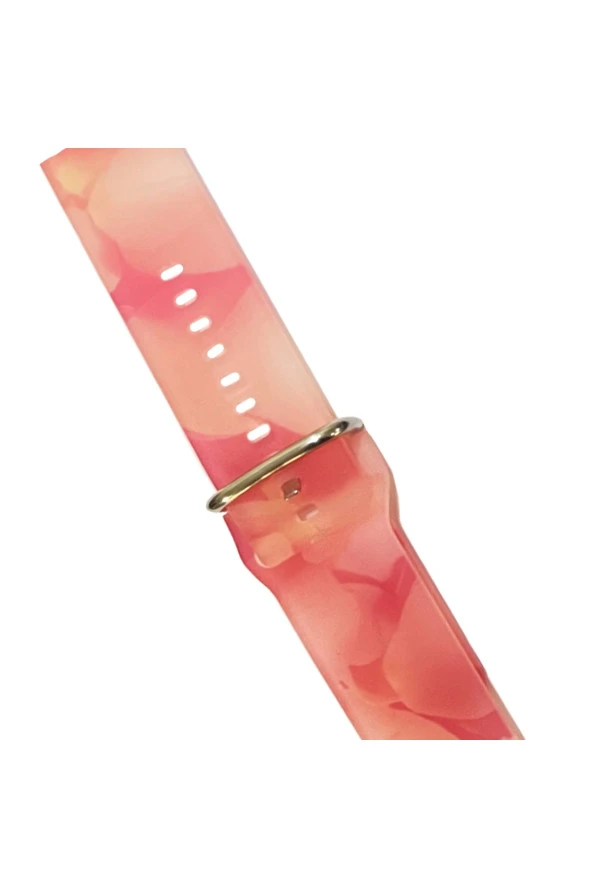 Xiaomi Mi Watch Color Ile Uyumlu Kayış Renkli Desenli Erstwhile Kordon Gül - Resim 4