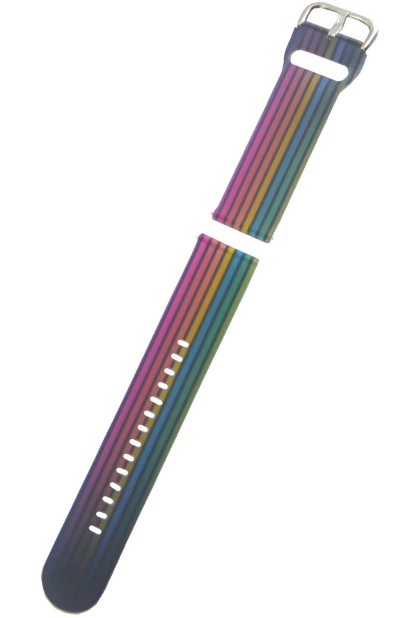 Haylou Solar Ls05 22mm Ile Uyumlu Kayış Renkli Desenli Erstwhile Kordon Rainbow - Resim 4