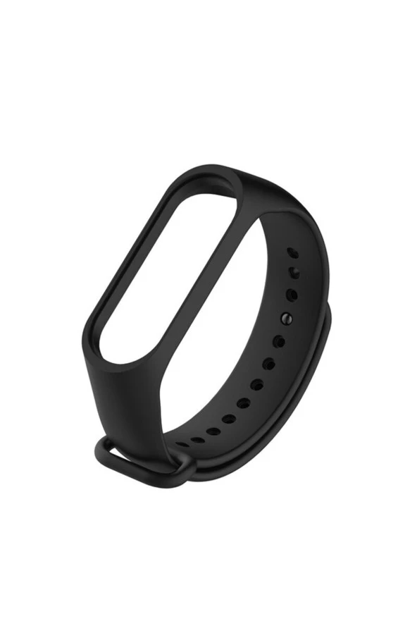 Xiaomi Mi Band 5 Ile Uyumlu Saat Kayışı Ent Kaliteli Spor Saat Termoplastik Kordon Siyah ürün görseli