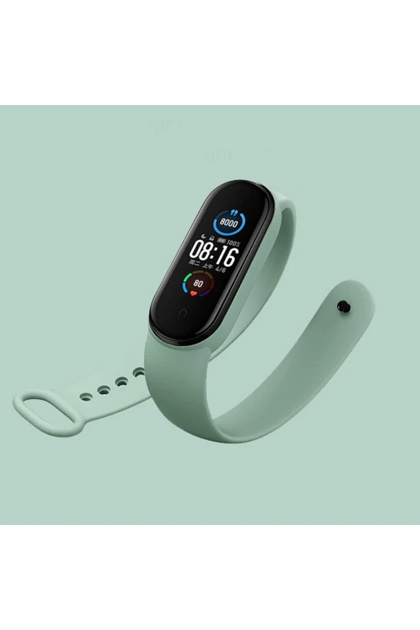 Xiaomi Mi Band 5 Ile Uyumlu Saat Kayışı Ent Kaliteli Spor Saat Termoplastik Kordon Kırmızı - 2