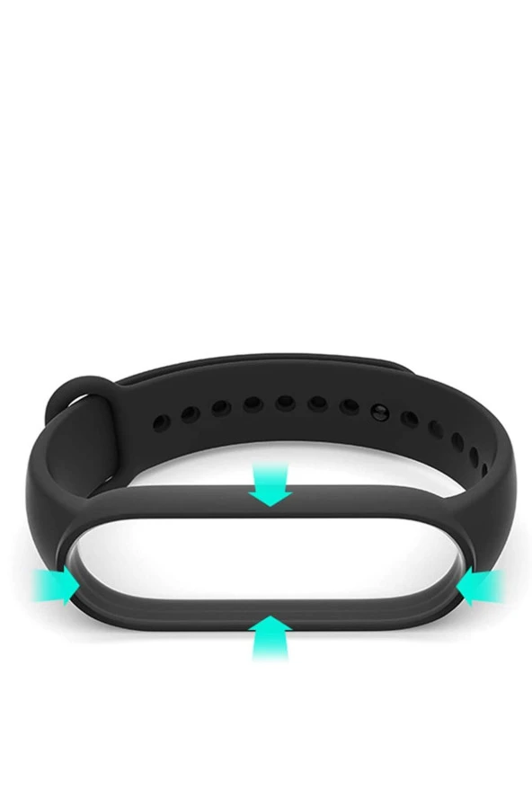 Xiaomi Mi Band 7 Ile Uyumlu Saat Kayışı Ent Kaliteli Spor Saat Termoplastik Kordon Fıstık Yeşil - Resim 4
