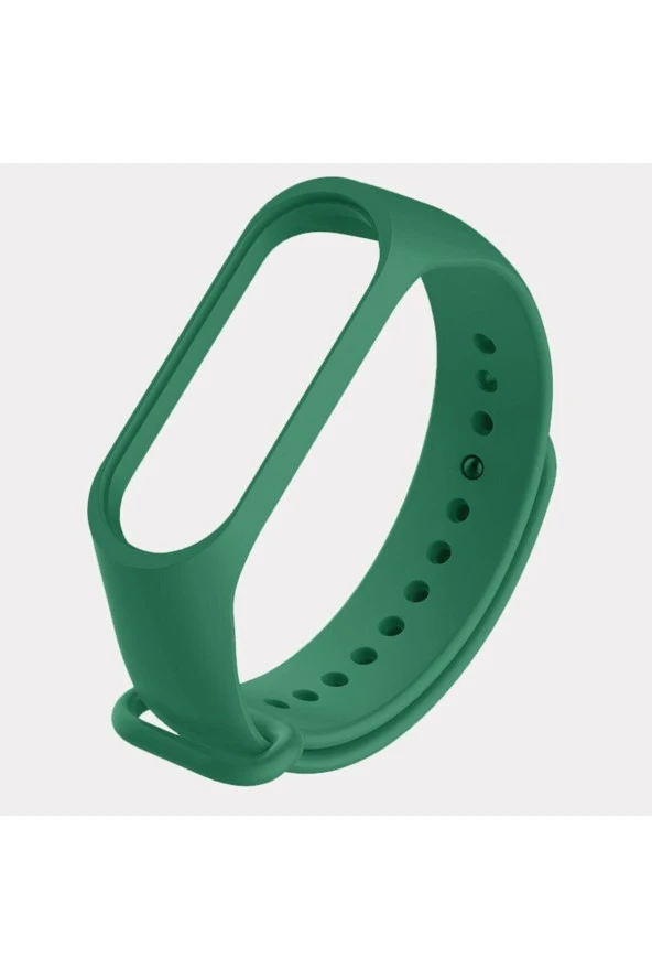 Xiaomi Mi Band 5 Ile Uyumlu Saat Kayışı Ent Kaliteli Spor Saat Termoplastik Kordon Haki ürün görseli