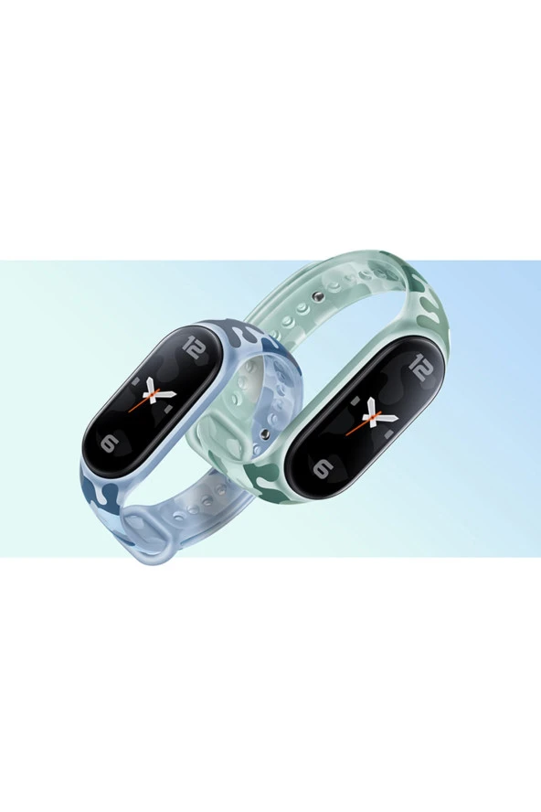 Xiaomi Mi Band 5 Uyumlu Kamuflaj Desenli Bucolic Solider Spor Saat Bileklik Kayışı Su Yeşil - Resim 3