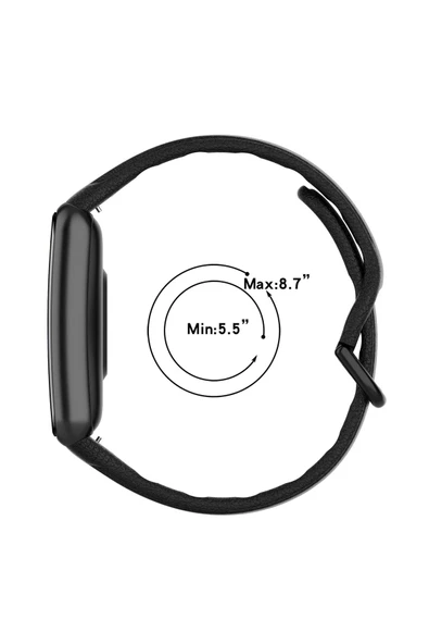 Oppo Watch Free Ile Uyumlu Silikon Tokalı Delikli Spor Silikon Kayış Siyah - Resim 2