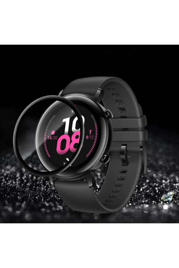 Huawei Watch Gt3 Pro 43mm Ile Uyumlu Tam Kapatan fiber Nano Ekran Koruma - Resim 4
