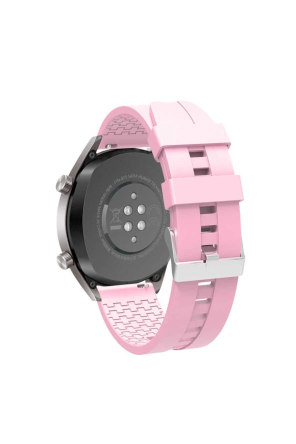 Huawei Watch Gt 3 Pro Ile Uyumlu 46mm Frontier Airlines 15 Kademeli Kayış Kordon Pembe - Resim 3