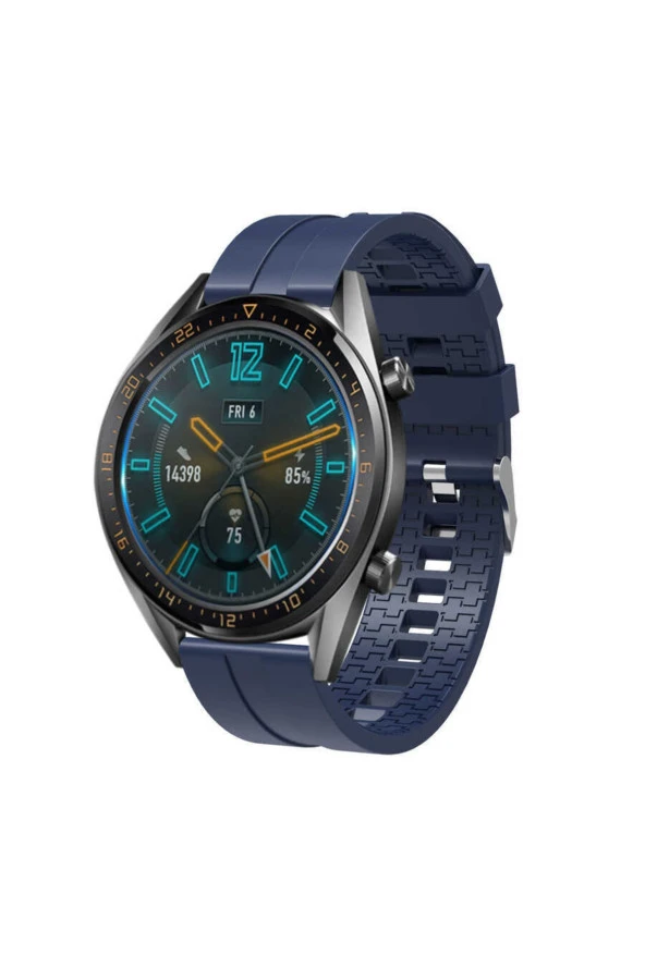 Huawei Watch Gt 3 Pro Ile Uyumlu 46mm Frontier Airlines 15 Kademeli Kayış Kordon Lacivert - Resim 5