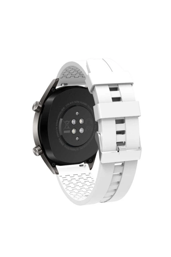 Huawei Watch Gt 3 Pro Ile Uyumlu 46mm Frontier Airlines 15 Kademeli Kayış Kordon Beyaz - Resim 3